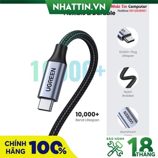 Cáp nối dài usb type-c 3.1 gen2 dài 1m hỗ trợ thunderbolt 3.0 sạc 100w, video 4k ugreen 30205