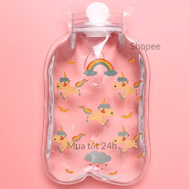 Túi Sưởi Chườm Nóng Lạnh  Mini Cầm Tay Siêu tiện dụng Trong Suốt