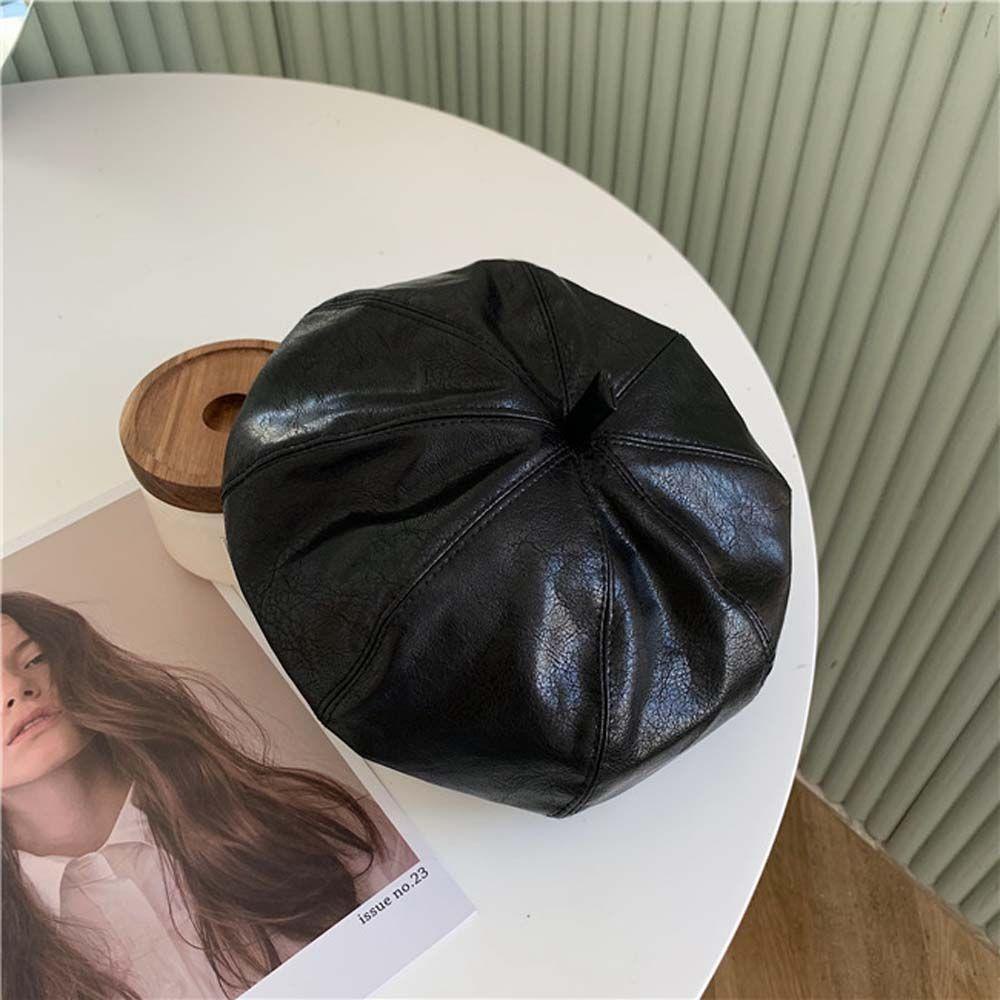 Mũ Nồi Da PU VANES1 Phong Cách Anh Quốc