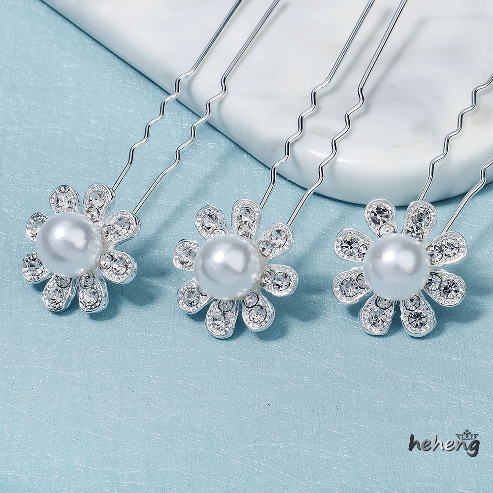 Trâm Cài Tóc Hình Hoa Đính Ngọc Trai Nhân Tạo Thời Trang