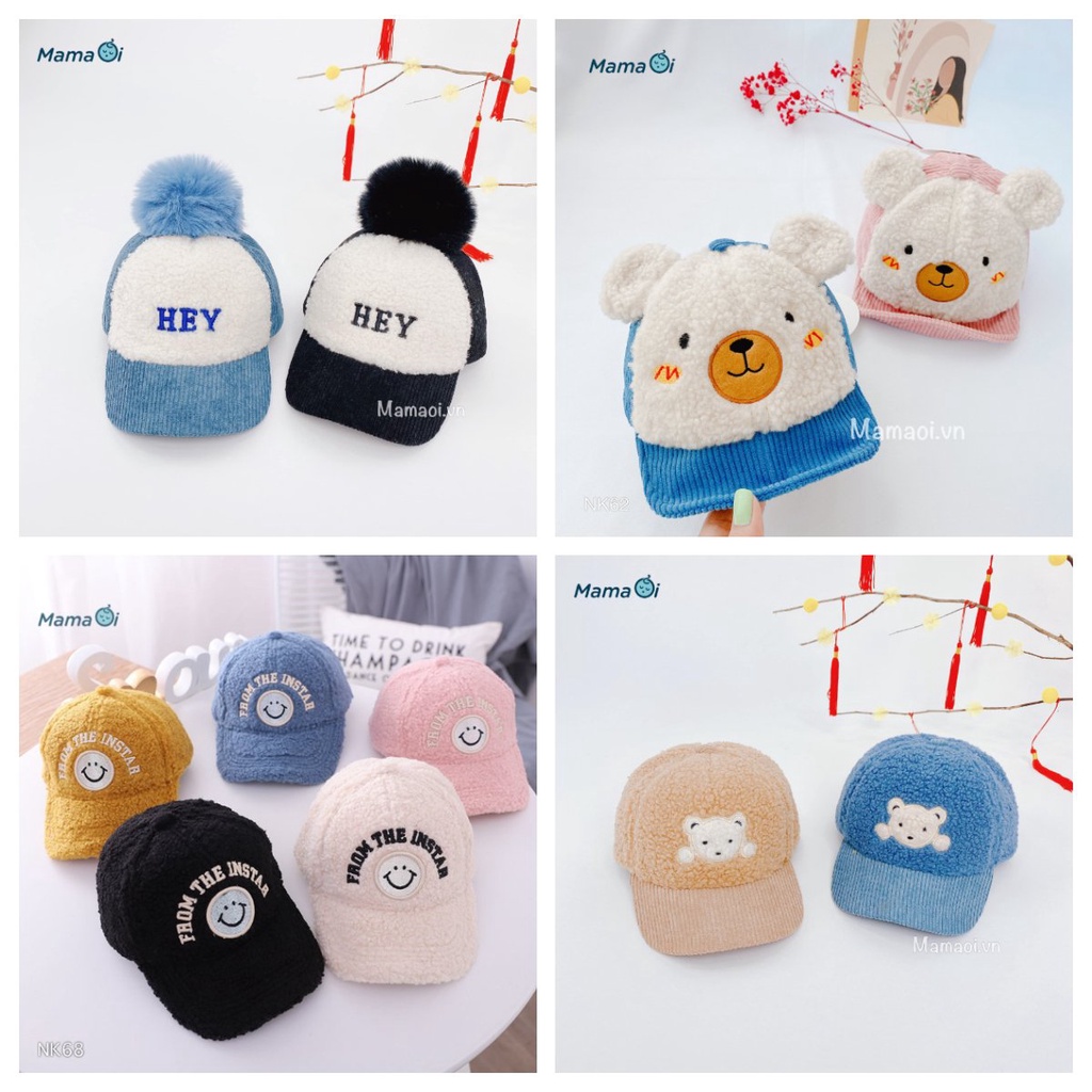 NKTH TỔNG HỢP MŨ MÙA ĐÔNG , MŨ LÔNG  SALE CHO BÉ 0-3 TUỔI  NHIỀU MẪU CHO MOM DỄ LỰA CHỌN CỦA MAMAOI- THỜI TRANG CHO BÉ