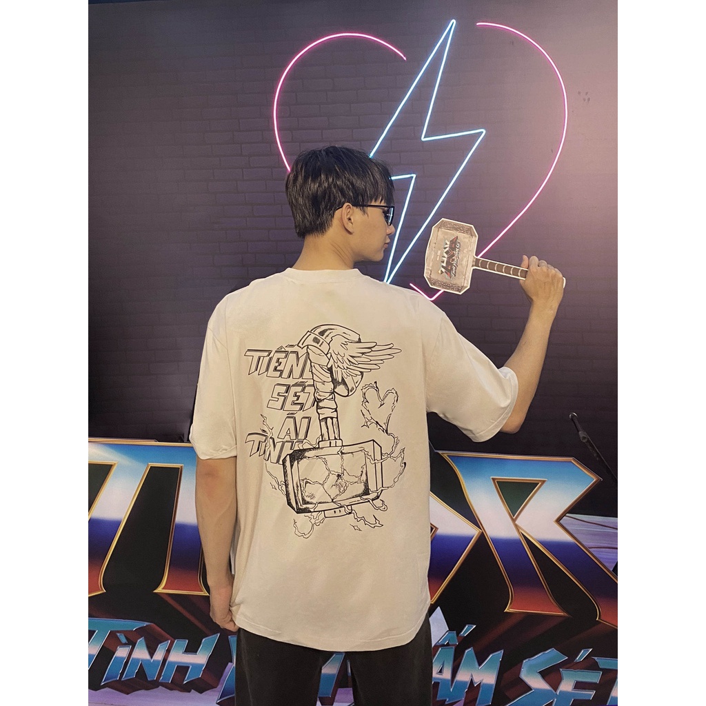 Áo thun Tiếng Sét Ái Tình phim Thor: Love And Thunder, Marvel form oversize unisex rộng rãi thoáng mát