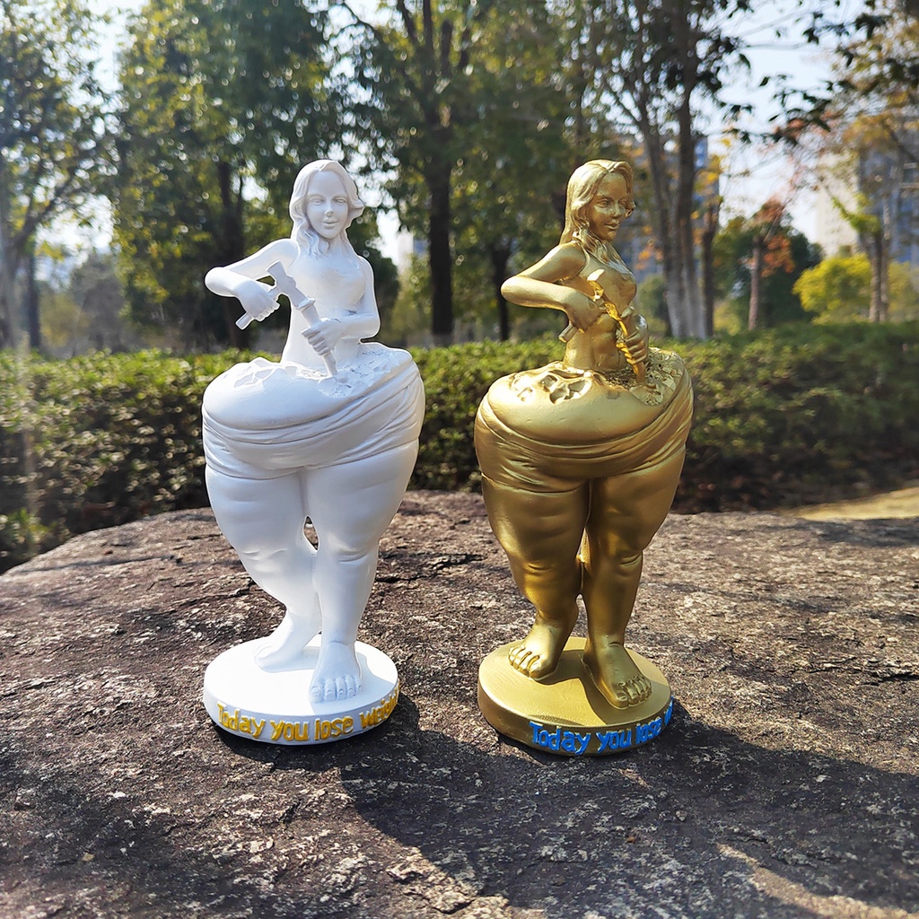 Tượng Nữ Thần Tập Yoga Bằng Nhựa Resin Thủ Công Để Bàn Trang Trí