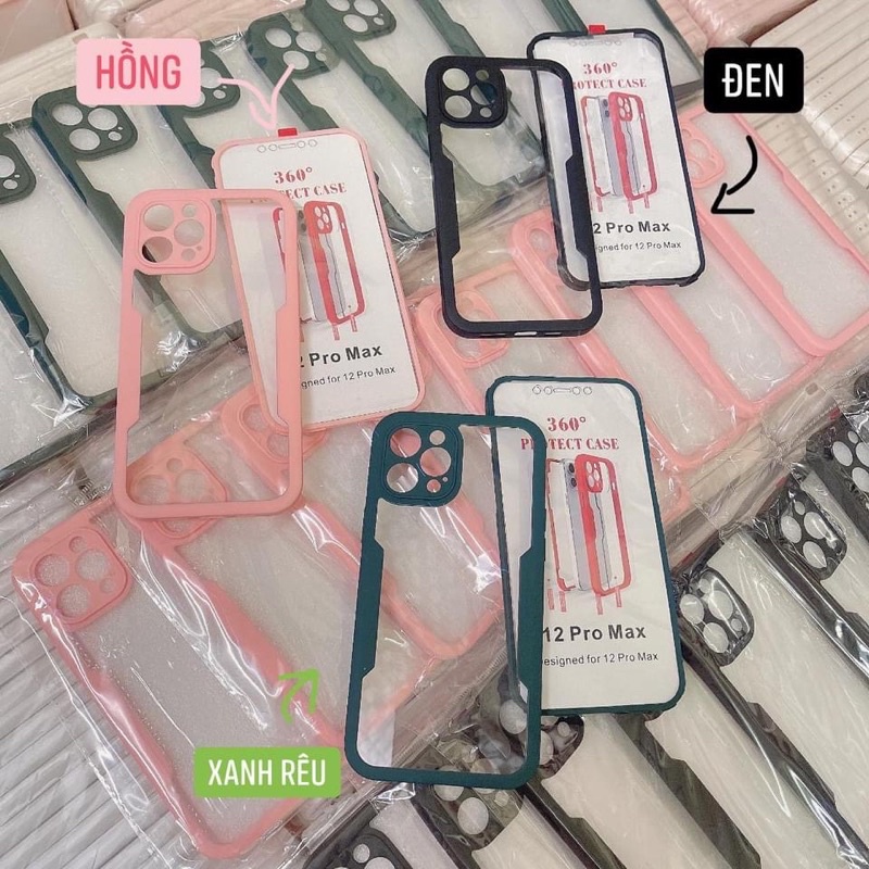 For iphone 14 pro max Ốp Điện Thoại Trong Suốt Chống Sốc 2 Trong 1  360 Cho  for Iphone 13 Pro Max 13 Mini 11 12 Pro Max Iphone 7 8 SE 2020 7 Plus 8Plus
