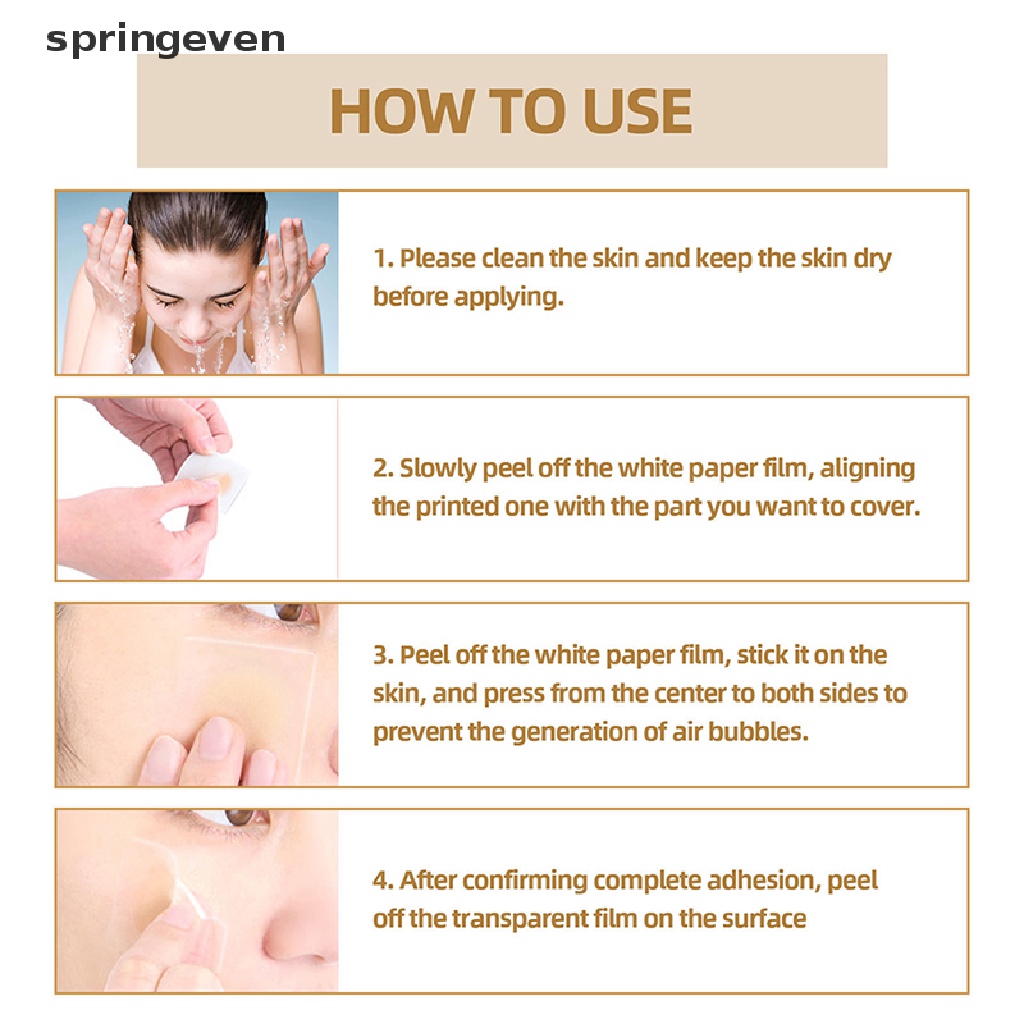 Bộ 60 Miếng Dán Che Khuyết Điểm Hình Xăm Chống Nước Che Phủ Mỏng