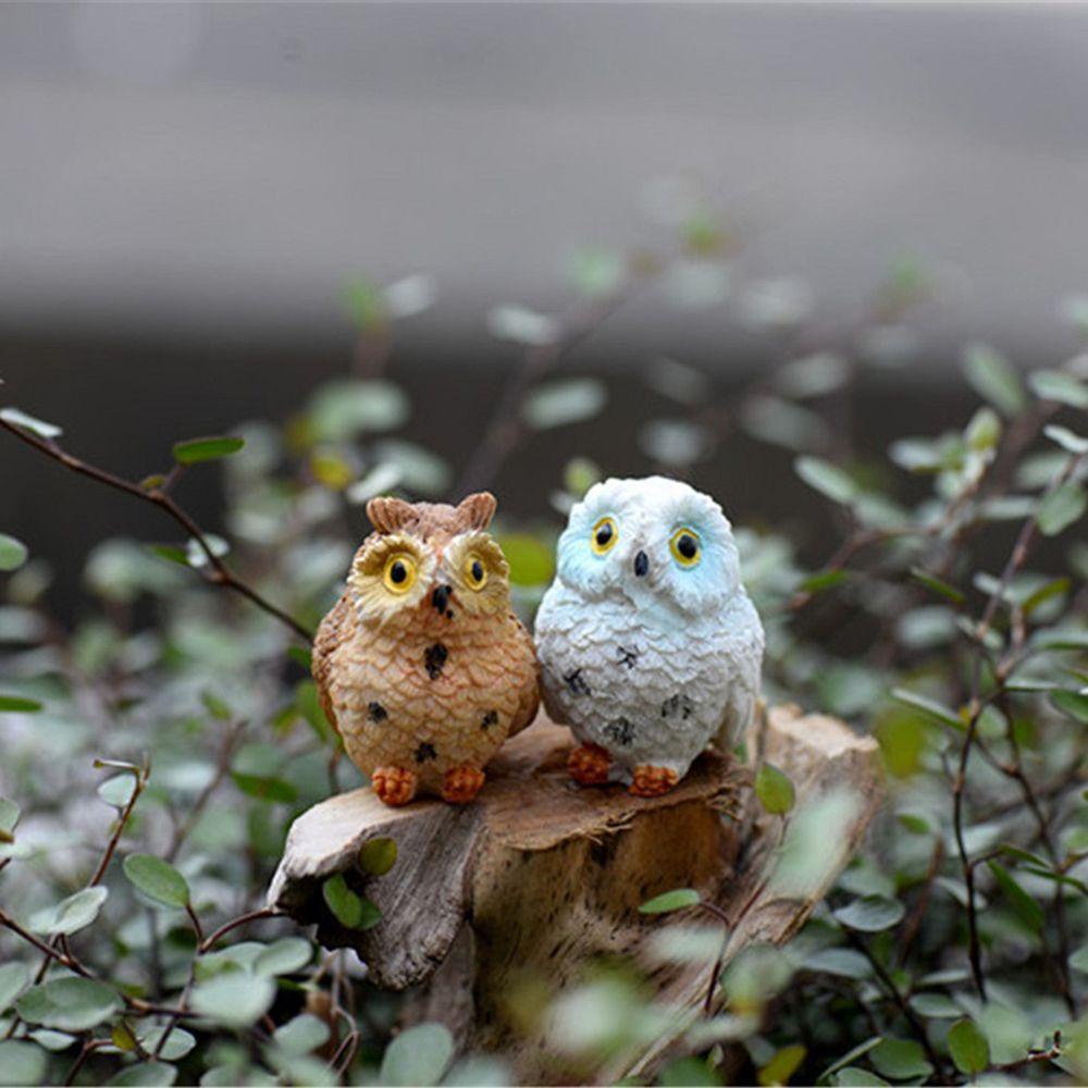 Set 4 Đồ trang trí Chim Cú Mini Trang Trí Sân Vườn