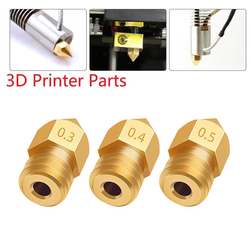 Set 10 Vòi Phun 0.3mm / 0.4mm / 0.5mm Cho Máy In 3d Creality Ender 3 / Ender 3 Pro Mk8