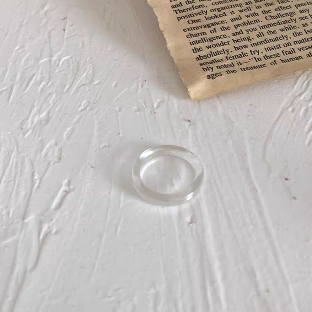 Nhẫn acrylic thiết kế đơn giản cá tính hợp thời trang