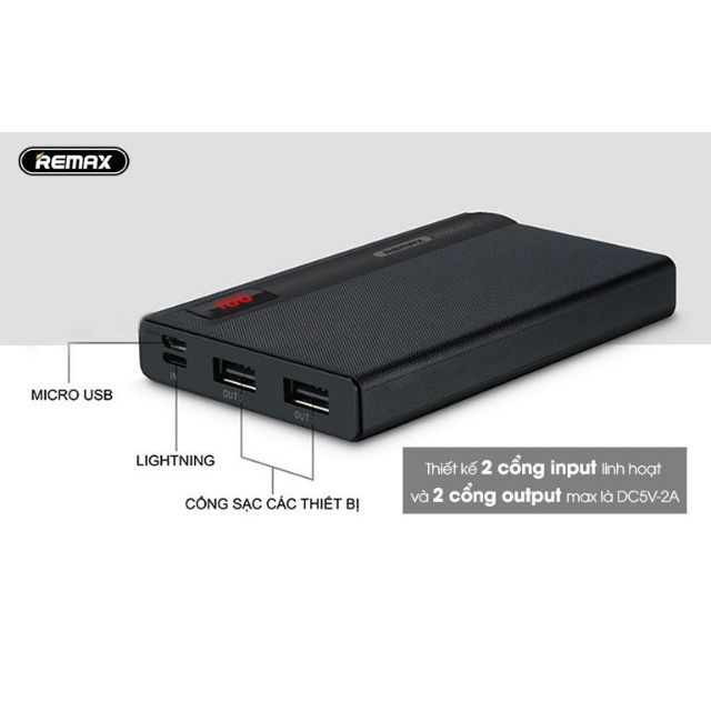 Sạc Dự Phòng Remax RPP-53 Dung Lượng 10.000mAh - Chính Hãng.