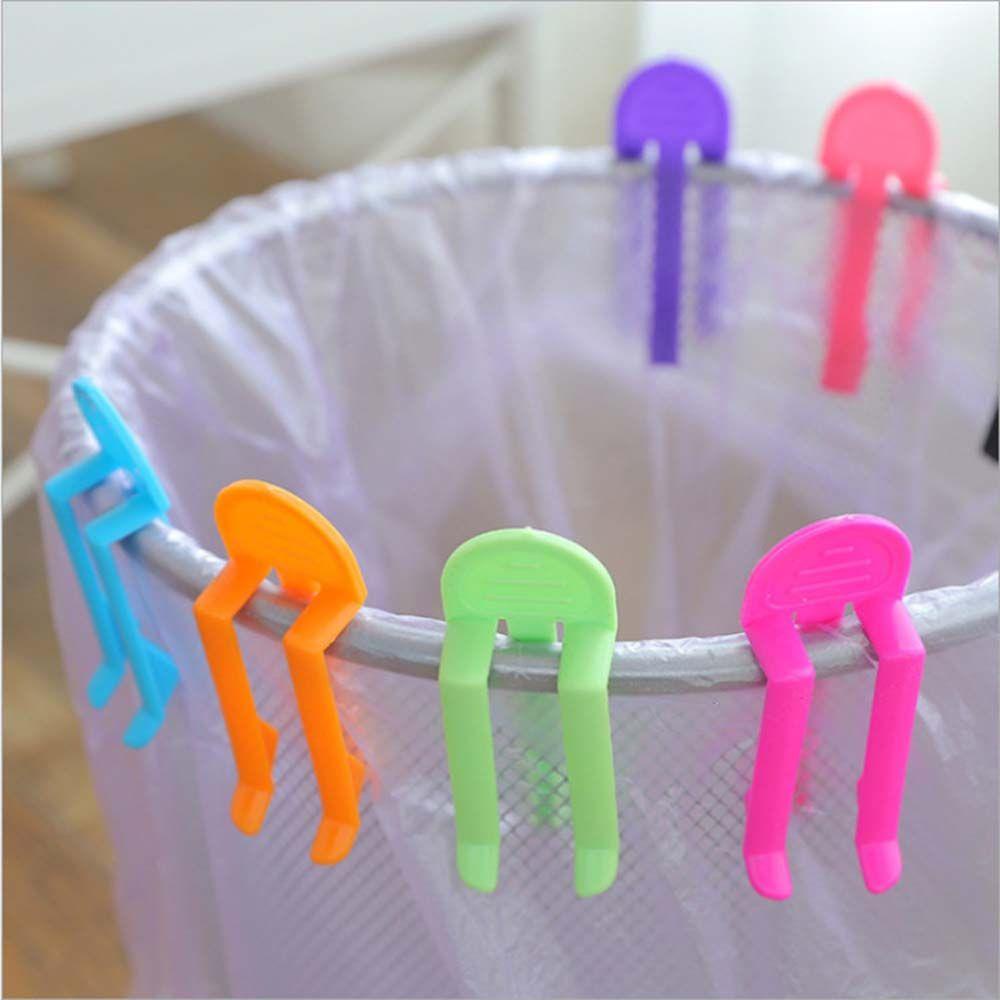 Set 6 Kẹp Giữ Túi Rác Màu Sắc Ngẫu Nhiên Tiện Dụng Cho Gia Đình