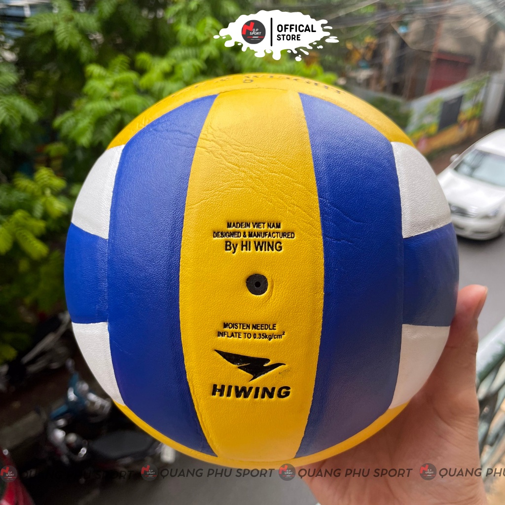 Quả Bóng Chuyền Da Hiwing Tiêu Chuẩn Thi Đấu Size 5 Cao Cấp Giá Rẻ_Tặng Kim+ Lưới