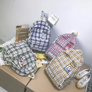 Balo Nam Nữ Kẻ Sọc Nhiều Màu, Balo Học Sinh Sinh Viên Phong Cách Ulzzang Thời Trang Hàn Quốc BL05