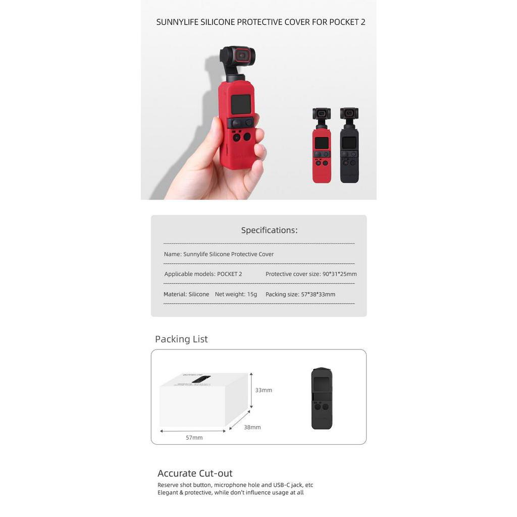 Vỏ Silicon Bảo Vệ Chống Trầy Xước Cho DJI Pocket 2 / Osmo Pocket 2