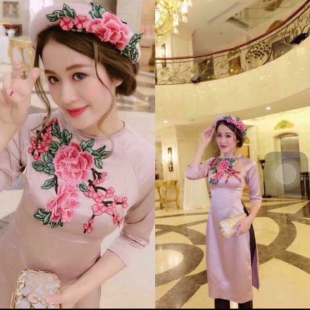 Áo dài cách tân kèm vấn
