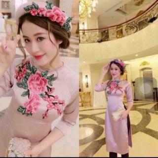 Áo dài cách tân kèm vấn