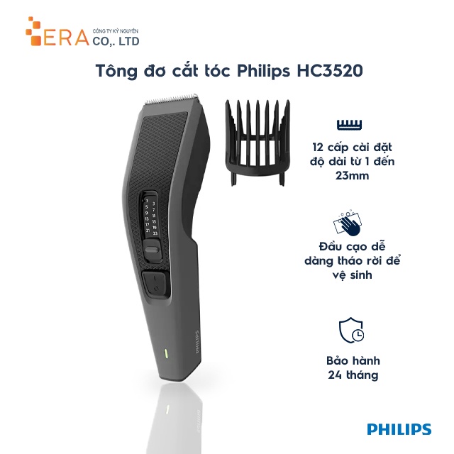 Tông đơ cắt tóc Philips HC3520 - Hàng chính hãng