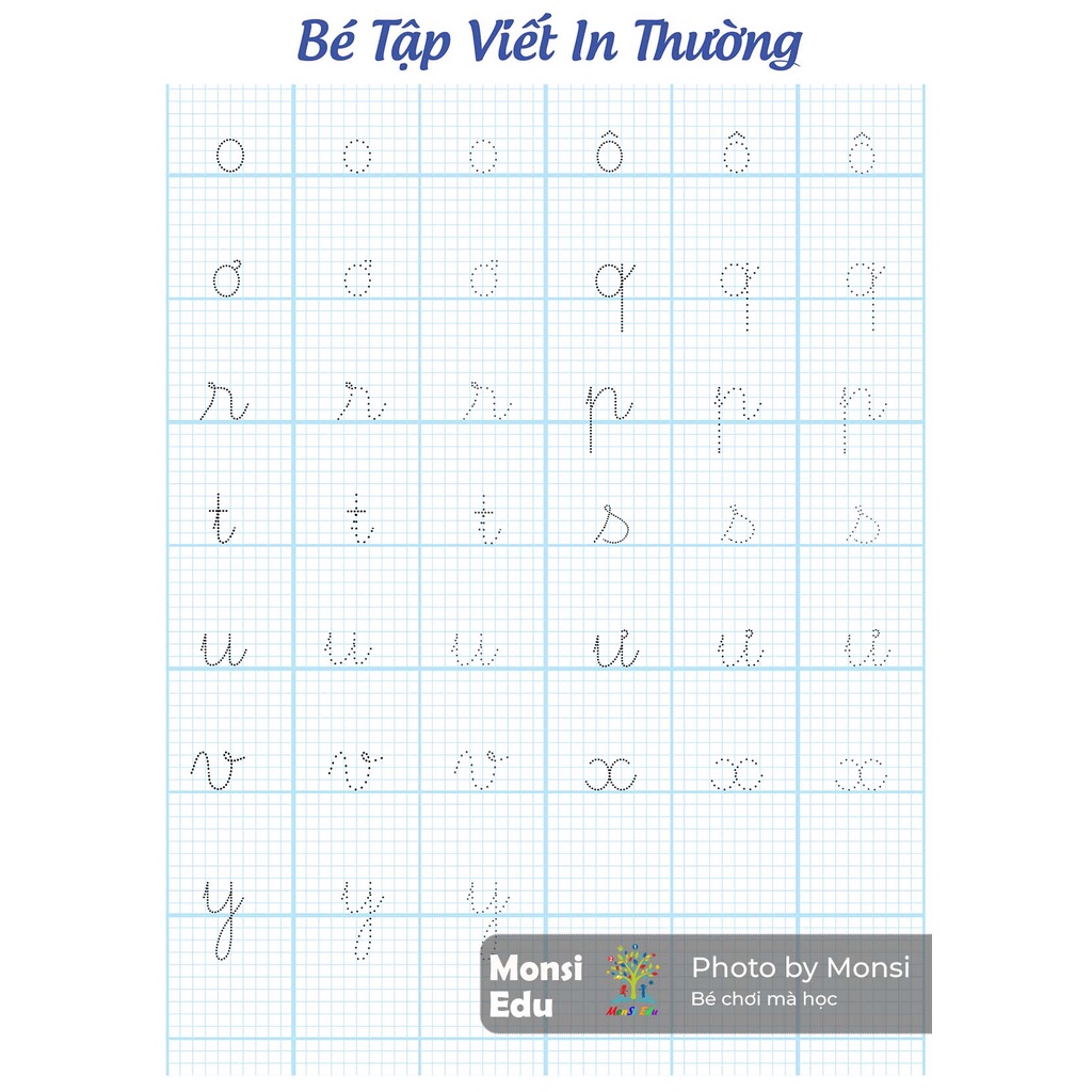 Bộ 29 chữ cái tiếng việt F77 - Học liệu dính dán montessori - Matching Book [Monsi Edu]