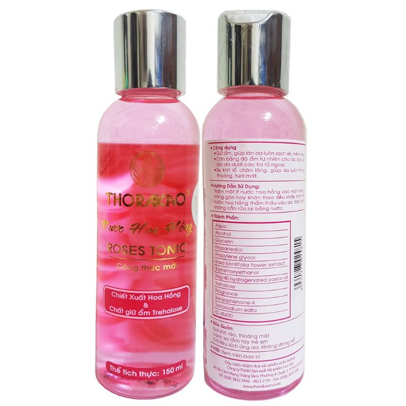 Nước hoa hồng Thorakao 150ml giữ ẩm se khít lỗ chân lông