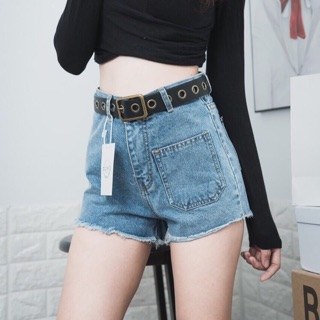 Quần đùi jean lưng cao trẻ trung, fashion