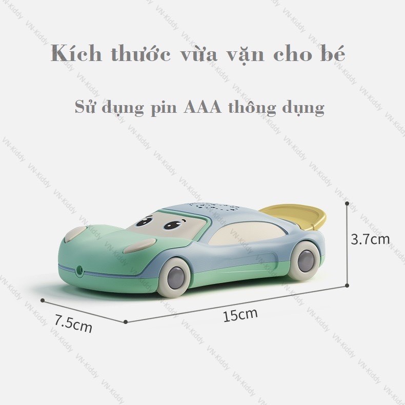 Điện Thoại Đồ Chơi F1-Spid Kiểu Dáng Xe Ô Tô Phát Nhạc Và Đèn Có Silicon Gặm Nướu Cho Bé 0-4 Tuổi