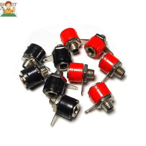 Đôi jack bắp chuối cái 4mm JK-312 (đỏ+đen) chất lượng tốt