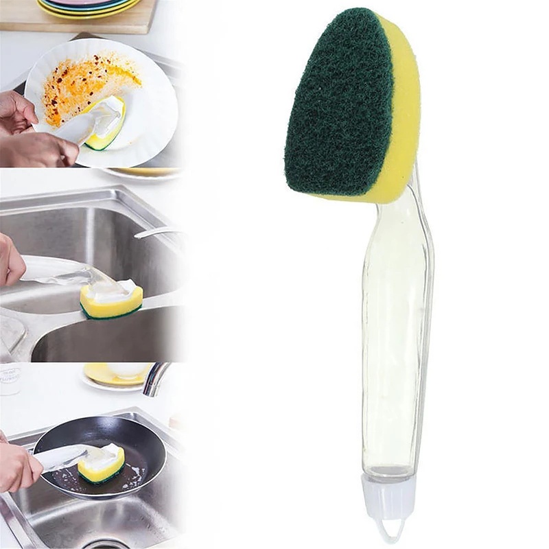 Cọ Rửa Chén Có Tay Cầm Bằng Xốp Đa Năng Tiện Dụng