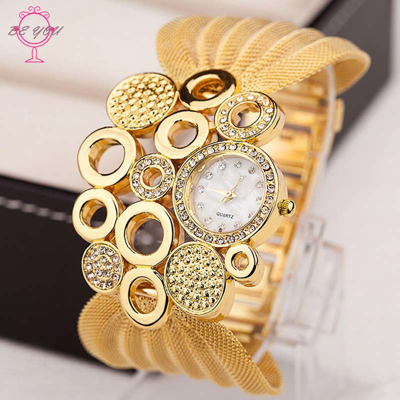 Đồng hồ kim dây đeo dạng lưới bằng hợp kim thời trang cho nữ