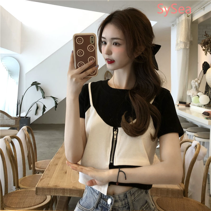 Áo tay ngắn kiểu dáng thời trang mùa hè cá tính dành cho nữ