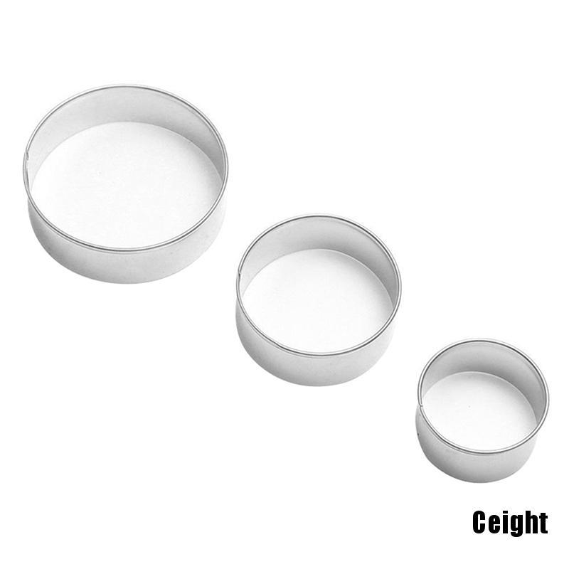 Bộ 12 Khuôn Cắt Bánh Quy Hình Tròn / Ngôi Sao / Trái Tim / Hoa Xinh Xắn