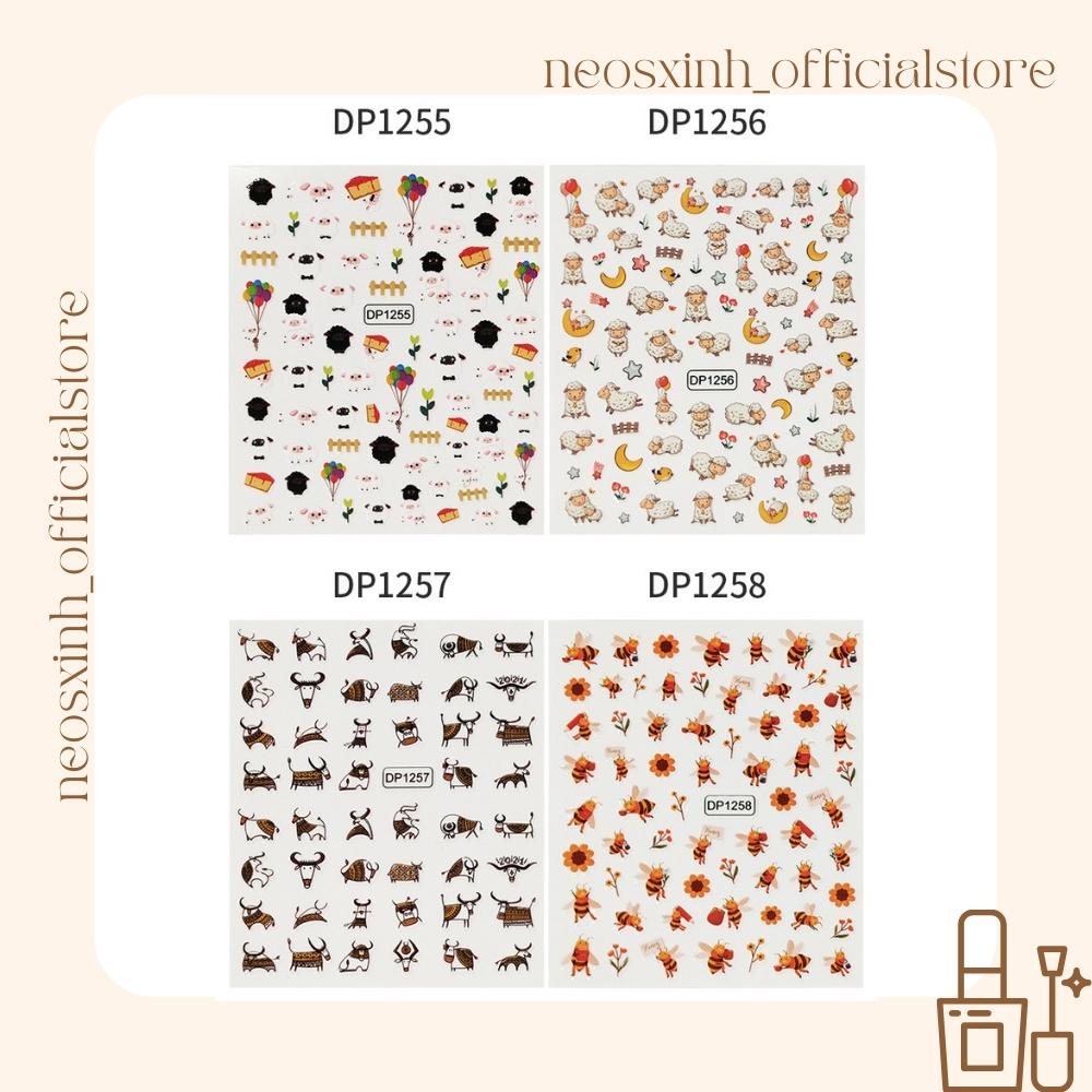 Sticker Dán Móng Tay Animals DP1245-1258 Cute Hot Trend - Hình Dán Móng - Neosxinh Nails