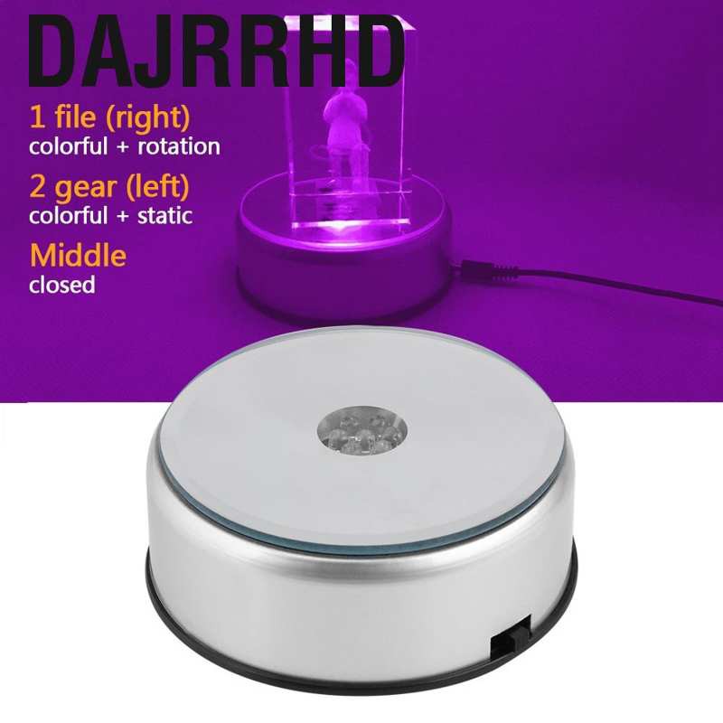 Đế xoay trưng bày pha lê có đèn LED 7 màu sắc độc đáo