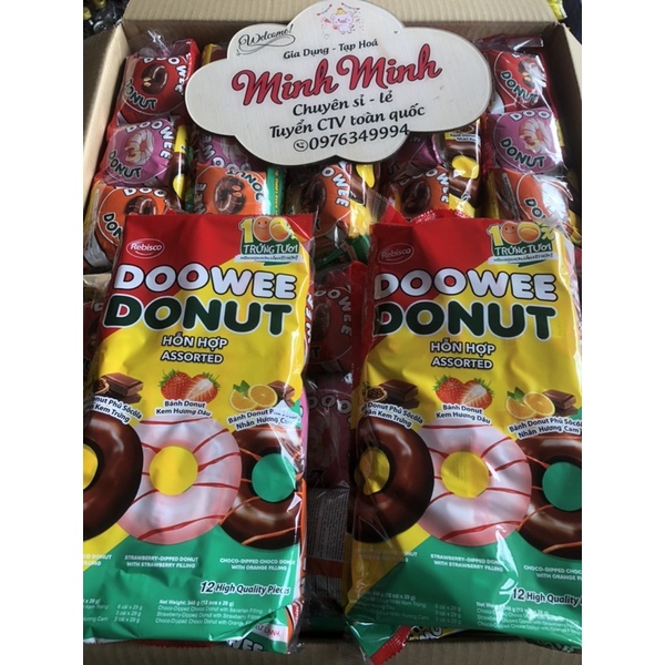 Bánh Donut Doowee Rebisco Bịch 348g
