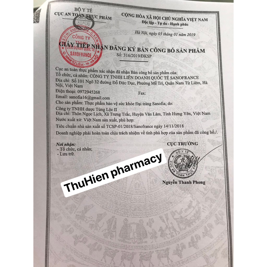 Đại tràng Sanofia hỗ trợ tiêu hoá, giảm đầy bụng, đau bụng do viêm đại tràng