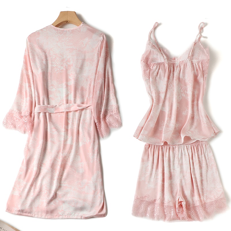 Bộ Đồ Ngủ 3 Món Bằng Lụa Satin Thời Trang Gợi Cảm Cho Nữ | BigBuy360 - bigbuy360.vn