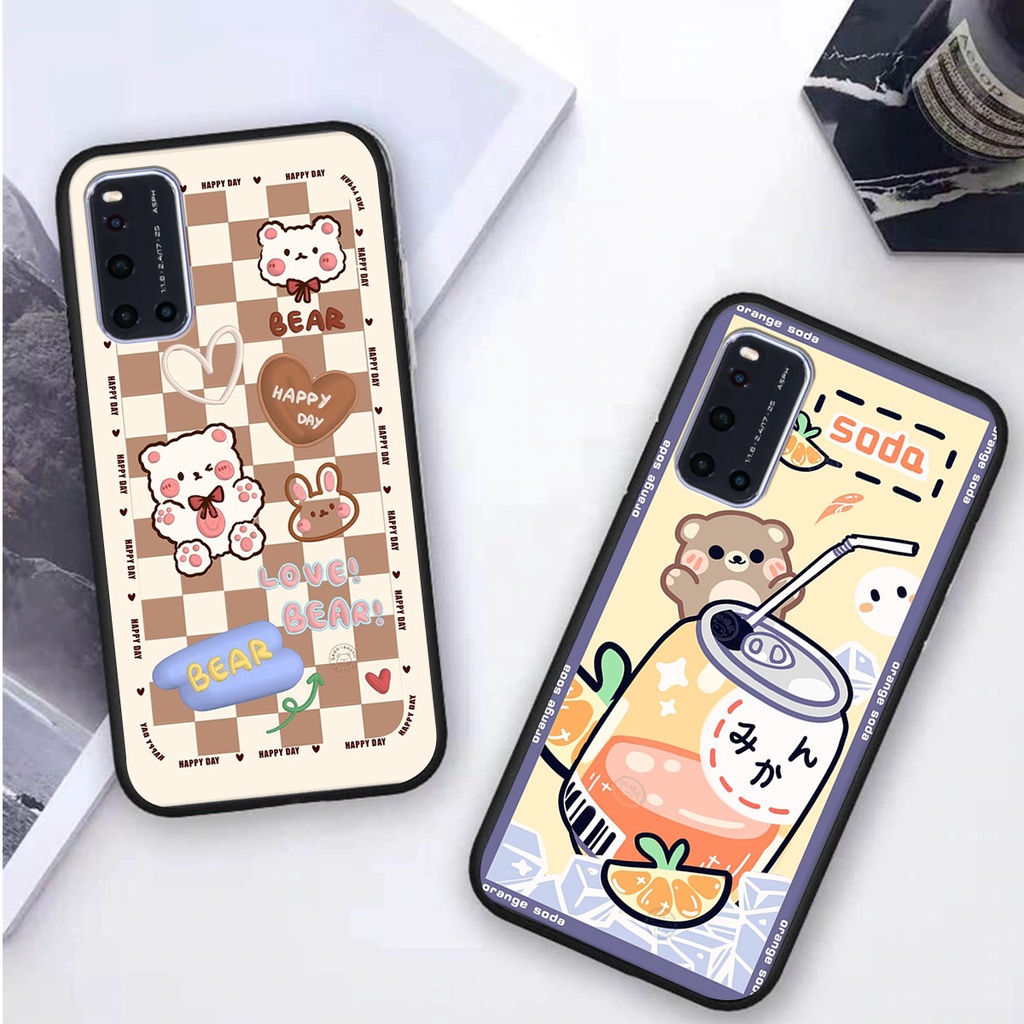 Ốp lưng Vivo V19 in hình 3D GẤU cute be@r, soda, happy day cực hot ,thời thượng