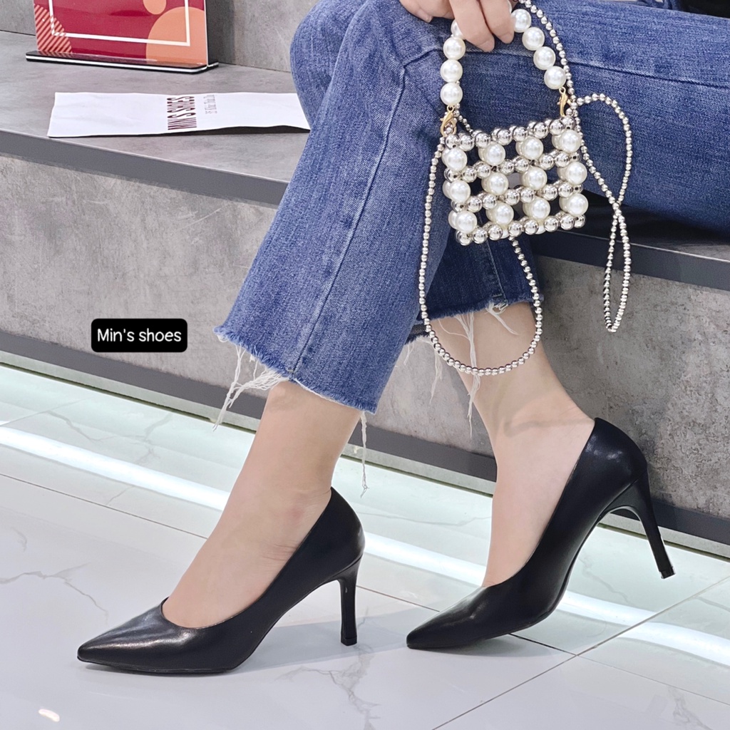Min's Shoes - Giày Gót Nhọn Da Mềm Cao Cấp D384