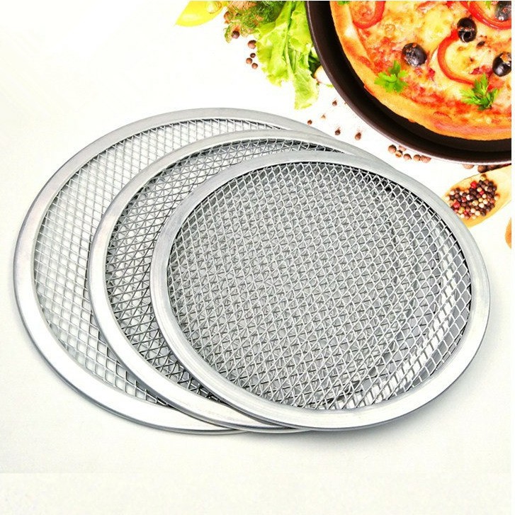 Khay Lưới Nhôm Nướng Bánh Pizza Chống Dính