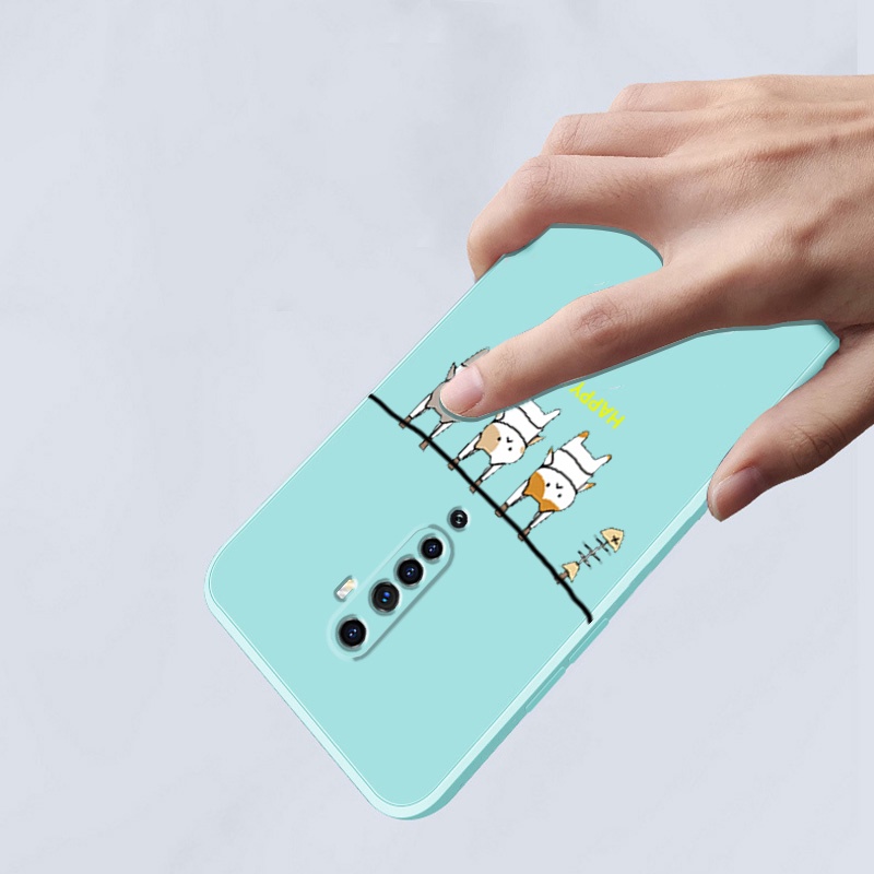 Ốp lưng OPPO reno 2F reno2 F reno 2 F reno 2 Ốp Điện Thoại Silicone Mềm In Hình Mèo LSMM01 Cho OPPO reno 2F reno2 F reno 2 F reno 2 viền vuông cute