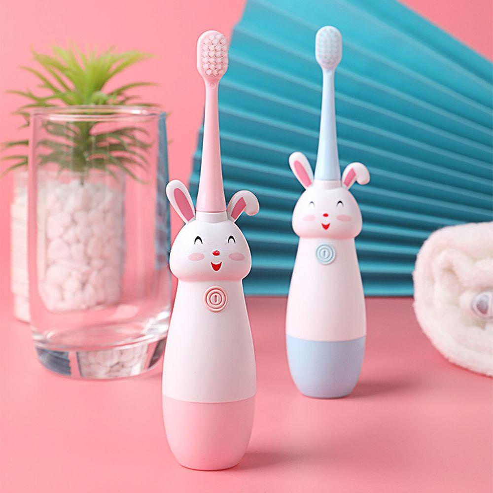 Đầu Bàn Chải Đánh Răng Điện Xoay Được Hình Thỏ Dễ Thương Cho Bé 3-12 Tuổi