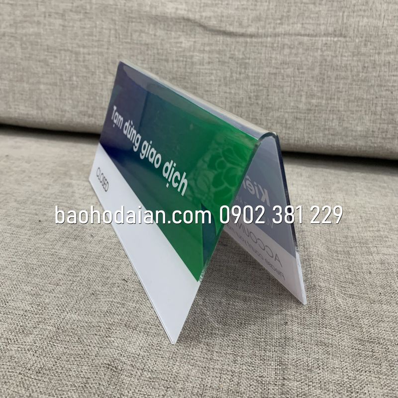 Bảng tên chức danh nghề nghiệp mica 2 mặt 10 x 20cm (theo yêu cầu)