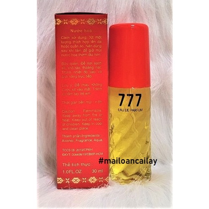 Nước hoa 777 Mỹ Hảo 30ml