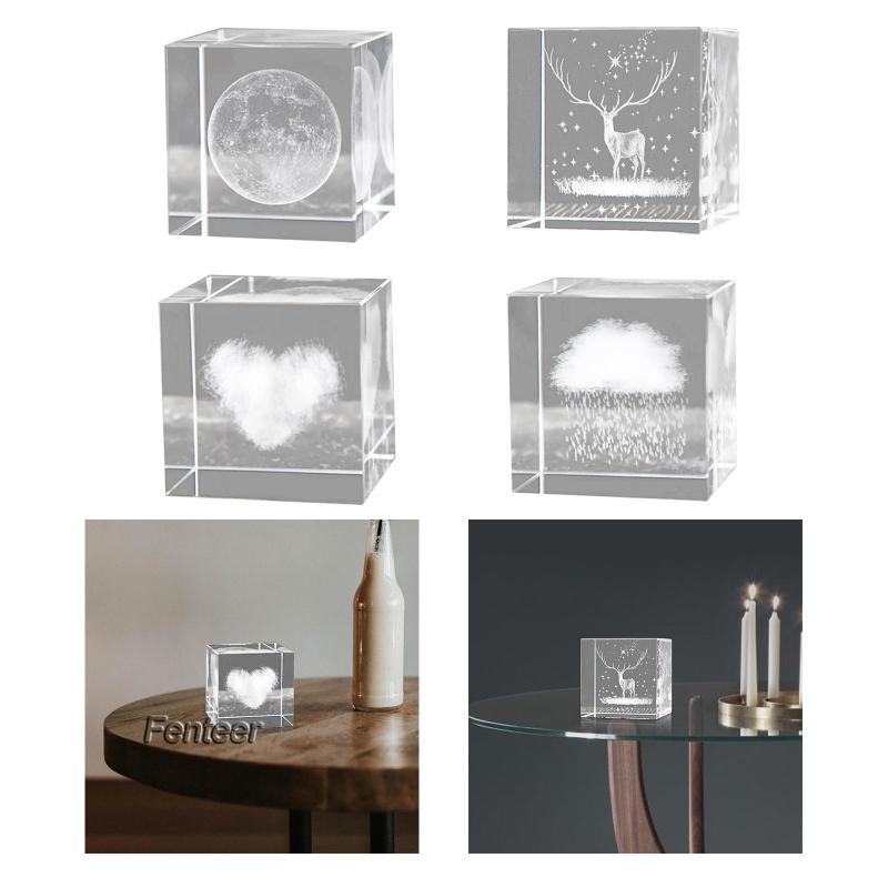 Khối Lập Phương Pha Lê 3D Trang Trí Ngày Valentine