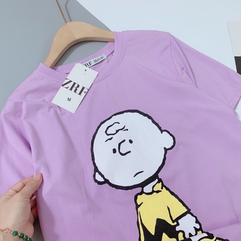 [Mã WASKT410K giảm 10K đơn 50K] ANU208 - ÁO PHÔNG NỮ TÍM HÌNH BÉ TRẮNG | BigBuy360 - bigbuy360.vn