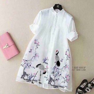 Đầm sơ mi hót
