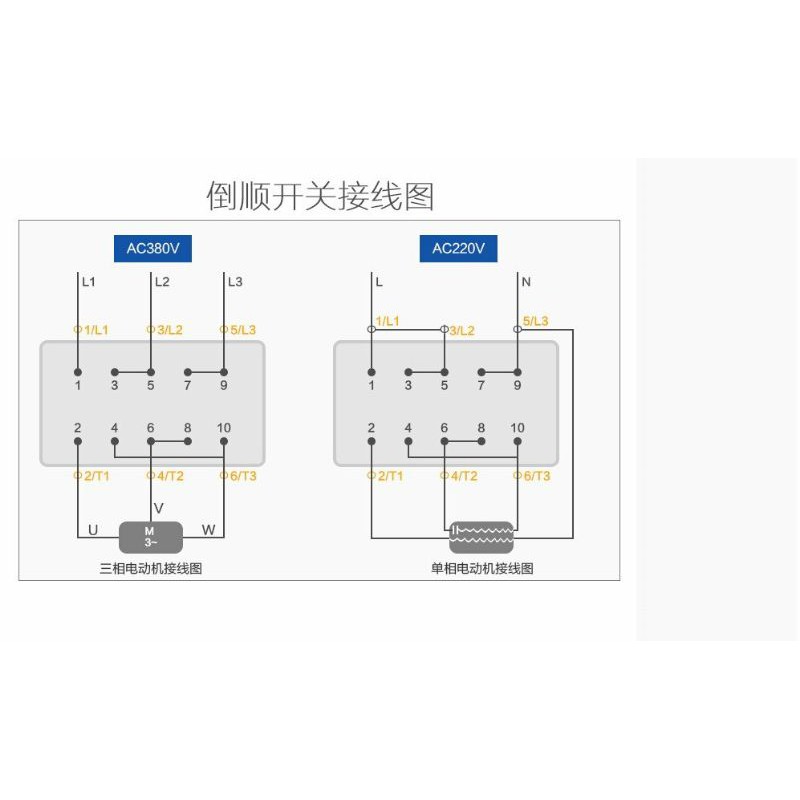 Công tắc đảo chiều 3 pha 30A