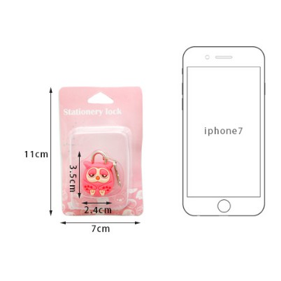 Ổ khóa mini Cartoon khóa vali, balô, túi xách