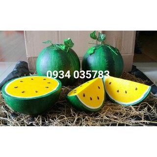[tặng rơm] Dưa hấu ruột vàng trang trí tết cổ truyền