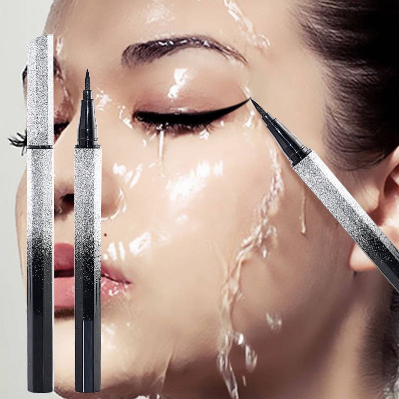 (Hàng Mới Về) Bút Kẻ Mắt Dạng Lỏng Chống Mồ Hôi Màu Đen Thiết Kế Vỏ Lấp Lánh Ánh Sao | BigBuy360 - bigbuy360.vn