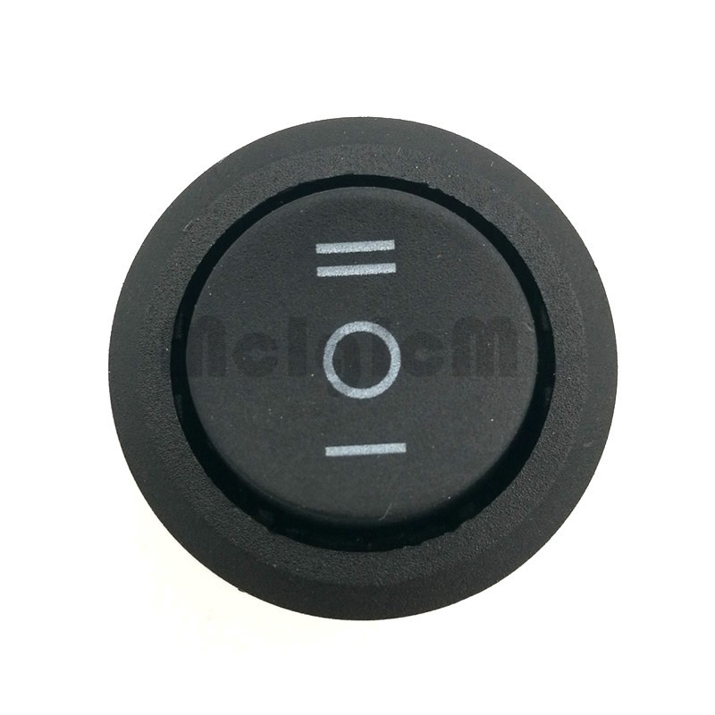 5 Công Tắc Bật Tắt 6A 250V / 10A 125V Ac On / Off Màu Đen 3 Chấu 20Mm