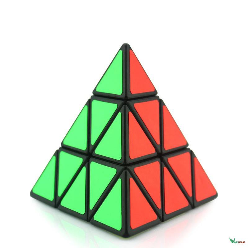 Đồ Chơi Rubik tam giác Qiyi Pyraminx Sticker - Rubik Giúp Phát Triển Trí Não Hộp Vàng  -dc4516